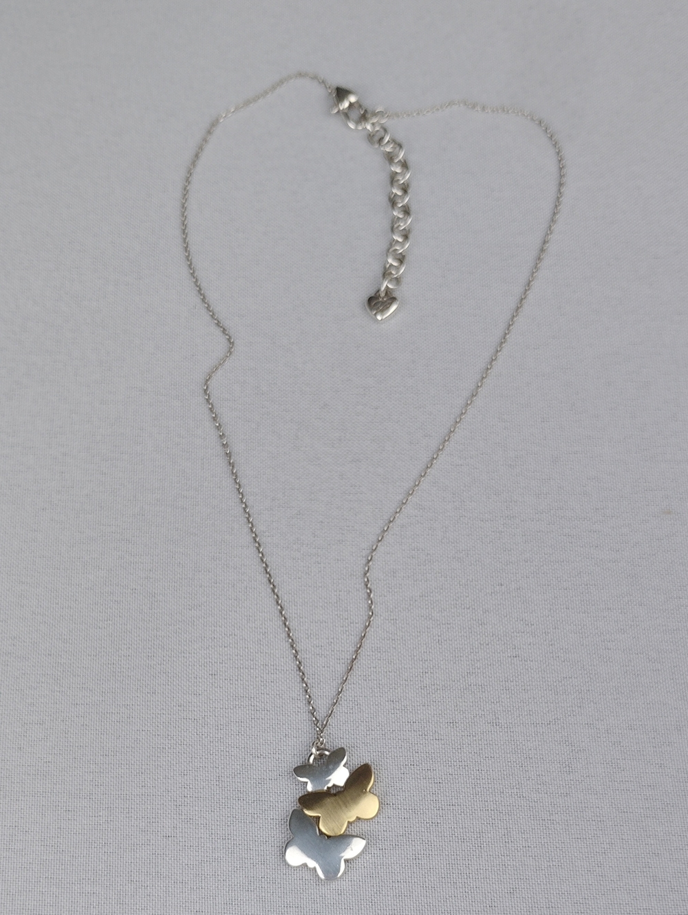 Brighton Two-Tone Butterfly Pendant Necklace - Silver & Gold
